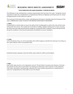 building move permit - Highways and Infrastructure