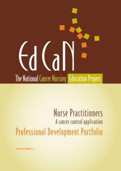 Nurse practitioner professional development portfolio