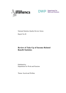 National Statistics Quality Review Series Report No.48 Review of