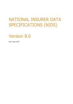 NIDS V 8.0 - WorkCover Tasmania