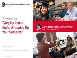 Tying Up Loose Ends - Northern Illinois University