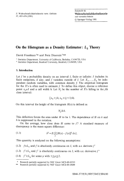 On the histogram as a density estimator: L