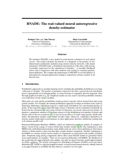 RNADE: The real-valued neural autoregressive density