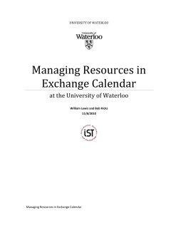 Managing Resources in Exchange Calendar