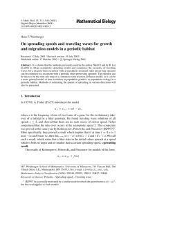 Mathematical Biology