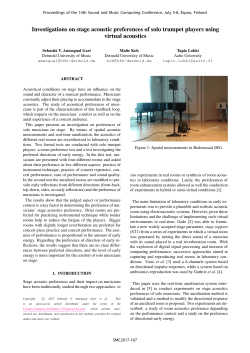 Investigations on stage acoustic preferences of solo trumpet players