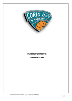 CORIO BAY BASKETBALL ASSOCIATION INCORPORATED
