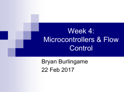 Week 11 - Microcontrollers