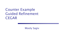 Counter Example Guided Refinement CEGAR