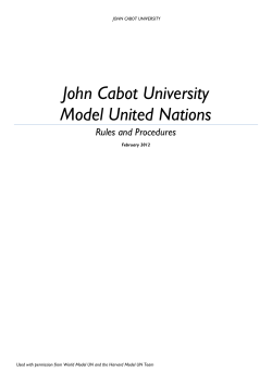 jcu mun rules and procedures