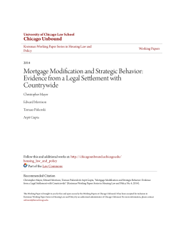 Mortgage Modification and Strategic Behavior: Evidence from a
