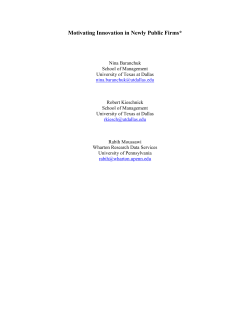 Motivating Innovation in Newly Public Firms