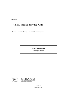 The Demand for the Arts