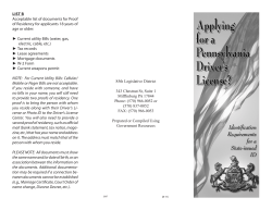 LIST B Acceptable list of documents for Proof of Residency for