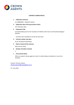 Contract Award Notice - Devices