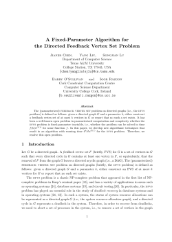 A Fixed-Parameter Algorithm for the Directed Feedback Vertex Set