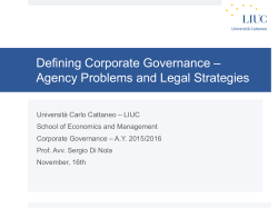 Governance strategies