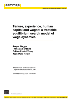 Tenure, experience, human capital and wages: a