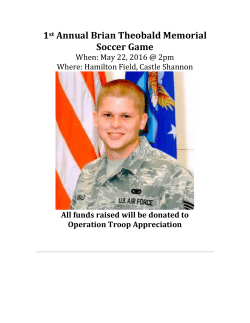 1st Annual Brian Theobald Memorial Soccer Game