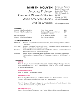 Mimi Thi Nguyen CV - OtherPeoplesPixels