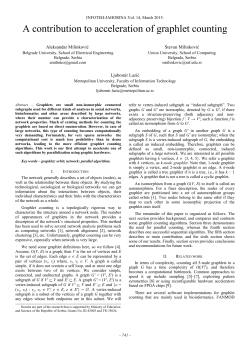 A contribution to acceleration of graphlet counting