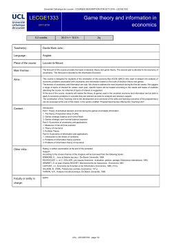 Game theory and information in economics