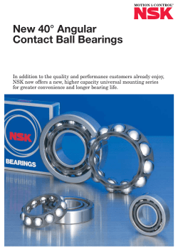New 40&deg; Angular Contact Ball Bearings