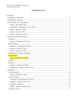 Criminal Law - NYU School of Law