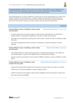 Mastering Maths - Unit 1, Topic 3: Teaching Notes