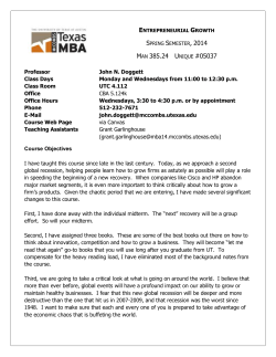 Entrepreneurial Growth - McCombs School of Business