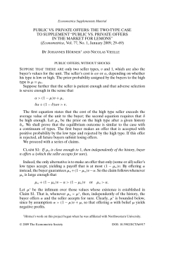 PUBLIC VS. PRIVATE OFFERS: THE TWO