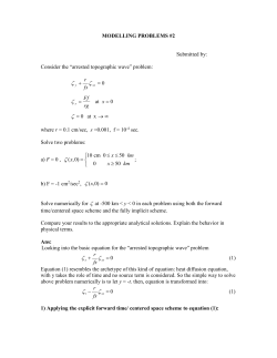 MODELLING PROBLEMS #2 Submitted by: Consider the &ldquo;arrested