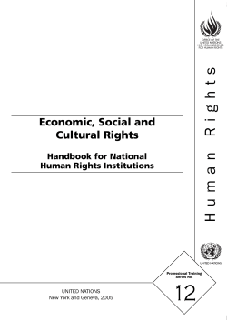 Economic, Social and Cultural Rights Handbook for
