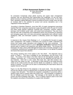 A Risk Assessment System in Use