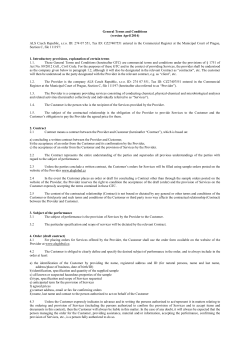 General Terms and Conditions (version April 2014) ALS Czech