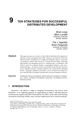 9 ten strategies for successful distributed development