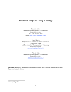 Towards an Integrated Theory of Strategy