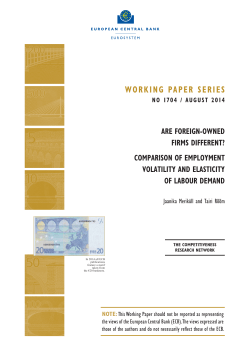 Comparison of employment volatility and elasticity of labour demand
