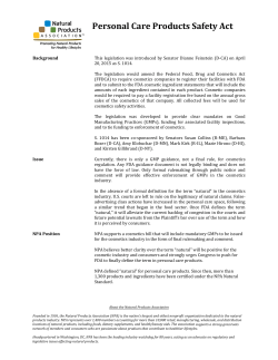 Personal Care Products Safety Act