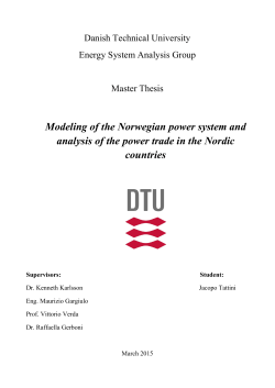 times model of the norwegian power system - Systems Analysis