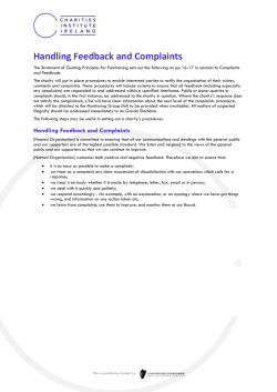 Handling Feedback and Complaints
