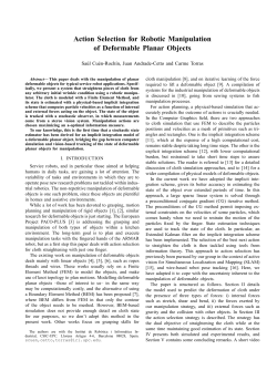 Action Selection for Robotic Manipulation of Deformable Planar