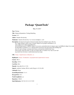Package `QuantTools`
