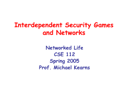 Networks and Interdependent Security Games