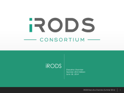 iRODS Executive Overview &ndash; Summer 2014