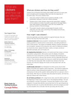 Effective Use of Clickers - Carnegie Mellon University