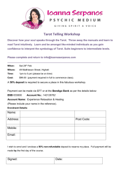 Tarot Telling Workshop