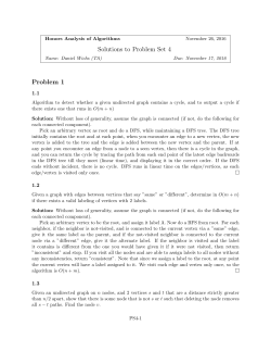 Solutions to Problem Set 4 Problem 1