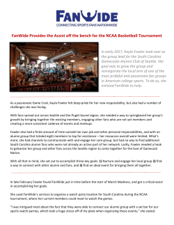 FanWide Provides the Assist off the bench for the NCAA Basketball