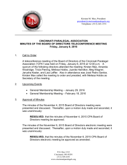 Draft - Cincinnati Paralegal Association